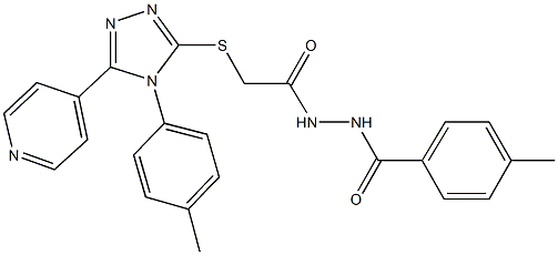 N'-(4-methylbenzoyl)-2-{[4-(4-methylphenyl)-5-(4-pyridinyl)-4H-1,2,4-triazol-3-yl]sulfanyl}acetohydrazide,338426-07-6,结构式