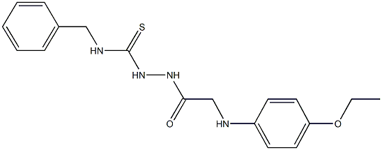 N-benzyl-2-[(4-ethoxyanilino)acetyl]hydrazinecarbothioamide 结构式
