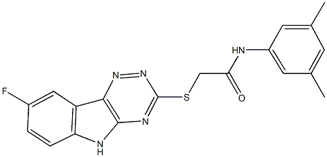 338427-97-7 N-(3,5-dimethylphenyl)-2-[(8-fluoro-5H-[1,2,4]triazino[5,6-b]indol-3-yl)sulfanyl]acetamide