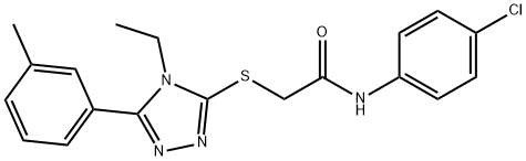 N-(4-chlorophenyl)-2-{[4-ethyl-5-(3-methylphenyl)-4H-1,2,4-triazol-3-yl]sulfanyl}acetamide Struktur