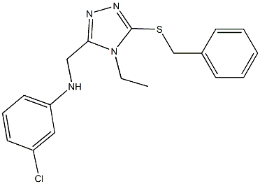 N-{[5-(benzylsulfanyl)-4-ethyl-4H-1,2,4-triazol-3-yl]methyl}-N-(3-chlorophenyl)amine Struktur