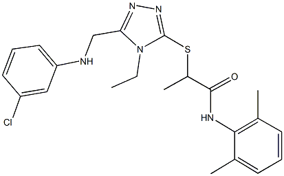 338429-46-2 2-[(5-{[(3-chlorophenyl)amino]methyl}-4-ethyl-4H-1,2,4-triazol-3-yl)sulfanyl]-N-(2,6-dimethylphenyl)propanamide