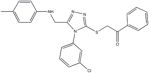 338430-22-1 2-{[4-(3-chlorophenyl)-5-(4-toluidinomethyl)-4H-1,2,4-triazol-3-yl]sulfanyl}-1-phenylethanone