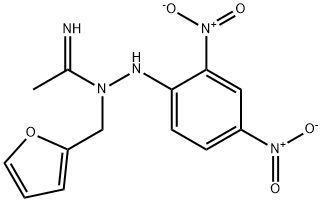 N'-{2,4-bisnitrophenyl}-N-(2-furylmethyl)ethanehydrazonamide 结构式