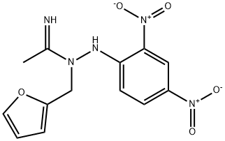 N'-{2,4-bisnitrophenyl}-N-(2-furylmethyl)ethanehydrazonamide Struktur