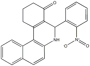 5-{2-nitrophenyl}-2,3,5,6-tetrahydrobenzo[a]phenanthridin-4(1H)-one,33899-01-3,结构式