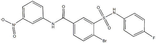 4-bromo-3-[(4-fluoroanilino)sulfonyl]-N-{3-nitrophenyl}benzamide,339004-05-6,结构式