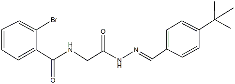 2-bromo-N-{2-[2-(4-tert-butylbenzylidene)hydrazino]-2-oxoethyl}benzamide,339005-13-9,结构式