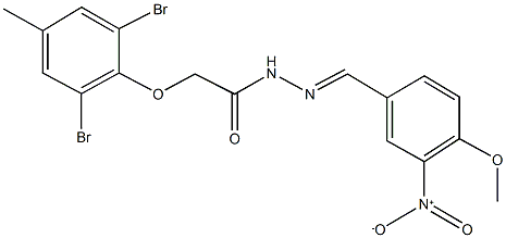 2-(2,6-dibromo-4-methylphenoxy)-N'-{3-nitro-4-methoxybenzylidene}acetohydrazide|