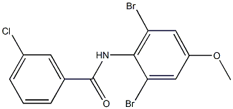 3-chloro-N-(2,6-dibromo-4-methoxyphenyl)benzamide 结构式