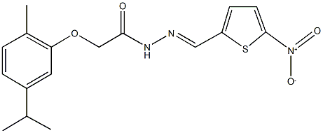 N'-({5-nitro-2-thienyl}methylene)-2-(5-isopropyl-2-methylphenoxy)acetohydrazide|