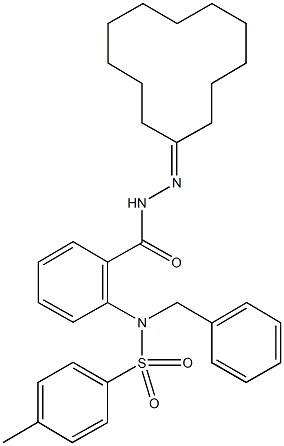 N-benzyl-N-{2-[(2-cyclododecylidenehydrazino)carbonyl]phenyl}-4-methylbenzenesulfonamide Structure