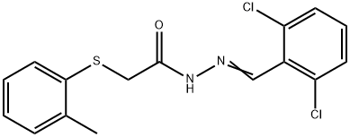 N'-(2,6-dichlorobenzylidene)-2-[(2-methylphenyl)sulfanyl]acetohydrazide 化学構造式