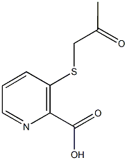 3-[(2-oxopropyl)sulfanyl]-2-pyridinecarboxylic acid 化学構造式