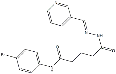N-(4-bromophenyl)-5-oxo-5-[2-(3-pyridinylmethylene)hydrazino]pentanamide,339022-81-0,结构式