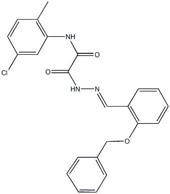 2-{2-[2-(benzyloxy)benzylidene]hydrazino}-N-(5-chloro-2-methylphenyl)-2-oxoacetamide 结构式