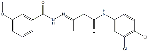 N-(3,4-dichlorophenyl)-3-[(3-methoxybenzoyl)hydrazono]butanamide|