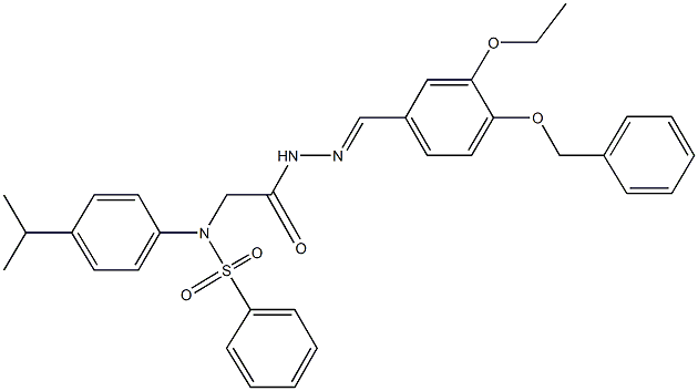 N-(2-{2-[4-(benzyloxy)-3-ethoxybenzylidene]hydrazino}-2-oxoethyl)-N-(4-isopropylphenyl)benzenesulfonamide Struktur
