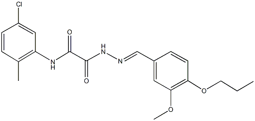 N-(5-chloro-2-methylphenyl)-2-[2-(3-methoxy-4-propoxybenzylidene)hydrazino]-2-oxoacetamide Structure