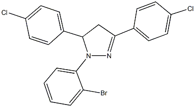 1-(2-bromophenyl)-3,5-bis(4-chlorophenyl)-4,5-dihydro-1H-pyrazole,339027-41-7,结构式