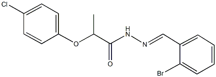 N'-(2-bromobenzylidene)-2-(4-chlorophenoxy)propanohydrazide Struktur