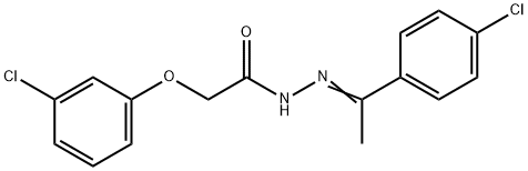 2-(3-chlorophenoxy)-N'-[1-(4-chlorophenyl)ethylidene]acetohydrazide Structure