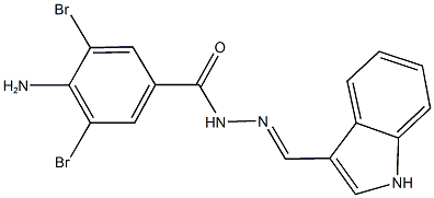 4-amino-3,5-dibromo-N'-(1H-indol-3-ylmethylene)benzohydrazide|