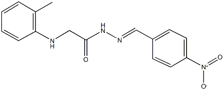 N'-{4-nitrobenzylidene}-2-(2-toluidino)acetohydrazide,339108-95-1,结构式