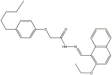 N'-[(2-ethoxy-1-naphthyl)methylene]-2-(4-pentylphenoxy)acetohydrazide Struktur