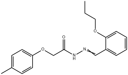 2-(4-methylphenoxy)-N'-(2-propoxybenzylidene)acetohydrazide Struktur