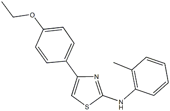 N-[4-(4-ethoxyphenyl)-1,3-thiazol-2-yl]-N-(2-methylphenyl)amine 化学構造式