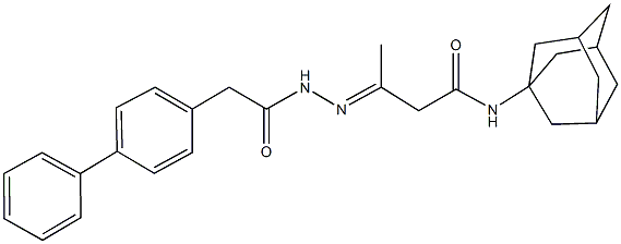 N-(1-adamantyl)-3-[([1,1'-biphenyl]-4-ylacetyl)hydrazono]butanamide|