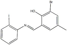 2-bromo-6-{[(2-iodophenyl)imino]methyl}-4-methylphenol,339122-98-4,结构式