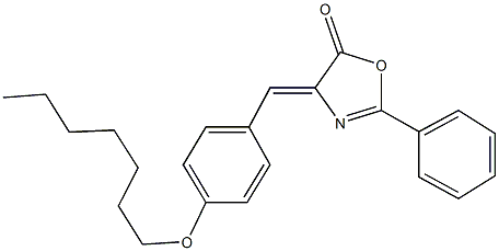 4-[4-(heptyloxy)benzylidene]-2-phenyl-1,3-oxazol-5(4H)-one Struktur