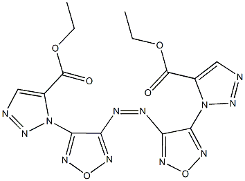 ethyl 1-[4-({4-[5-(ethoxycarbonyl)-1H-1,2,3-triazol-1-yl]-1,2,5-oxadiazol-3-yl}diazenyl)-1,2,5-oxadiazol-3-yl]-1H-1,2,3-triazole-5-carboxylate|