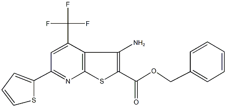 benzyl 3-amino-6-(2-thienyl)-4-(trifluoromethyl)thieno[2,3-b]pyridine-2-carboxylate Structure