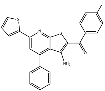 [3-amino-4-phenyl-6-(2-thienyl)thieno[2,3-b]pyridin-2-yl](4-fluorophenyl)methanone,339156-75-1,结构式