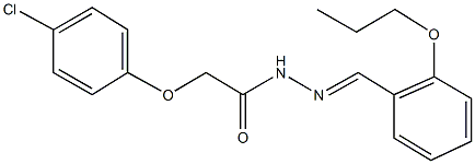 2-(4-chlorophenoxy)-N'-(2-propoxybenzylidene)acetohydrazide,339157-34-5,结构式