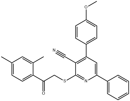 339158-42-8 2-{[2-(2,4-dimethylphenyl)-2-oxoethyl]sulfanyl}-4-(4-methoxyphenyl)-6-phenylnicotinonitrile