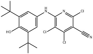 2,4,5-trichloro-6-(3,5-ditert-butyl-4-hydroxyanilino)nicotinonitrile,339158-58-6,结构式