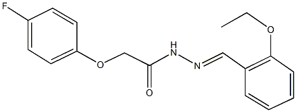 N'-(2-ethoxybenzylidene)-2-(4-fluorophenoxy)acetohydrazide Struktur