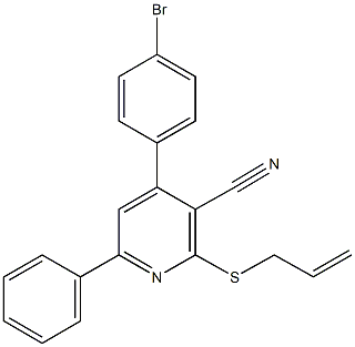 2-(allylsulfanyl)-4-(4-bromophenyl)-6-phenylnicotinonitrile,339159-49-8,结构式