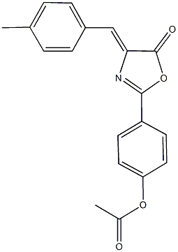 4-[4-(4-methylbenzylidene)-5-oxo-4,5-dihydro-1,3-oxazol-2-yl]phenyl acetate 结构式