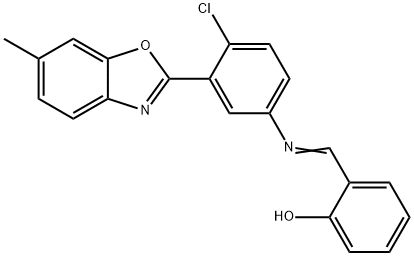 2-({[4-chloro-3-(6-methyl-1,3-benzoxazol-2-yl)phenyl]imino}methyl)phenol,339160-29-1,结构式