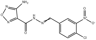 4-amino-N'-{4-chloro-3-nitrobenzylidene}-1,2,5-oxadiazole-3-carbohydrazide Struktur