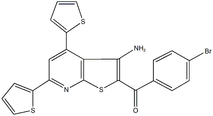[3-amino-4,6-di(2-thienyl)thieno[2,3-b]pyridin-2-yl](4-bromophenyl)methanone Structure