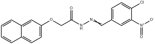 N'-{4-chloro-3-nitrobenzylidene}-2-(2-naphthyloxy)acetohydrazide Structure