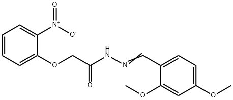 N'-(2,4-dimethoxybenzylidene)-2-{2-nitrophenoxy}acetohydrazide Structure