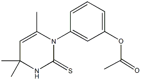 3-(4,4,6-trimethyl-2-thioxo-3,4-dihydro-1(2H)-pyrimidinyl)phenyl acetate Structure