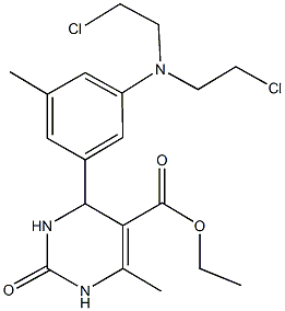 ethyl 4-{3-[bis(2-chloroethyl)amino]-5-methylphenyl}-6-methyl-2-oxo-1,2,3,4-tetrahydro-5-pyrimidinecarboxylate,339197-54-5,结构式
